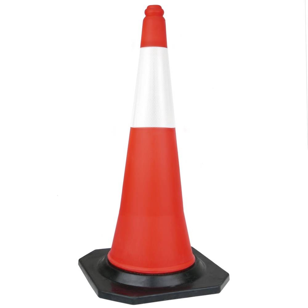 herramientas, jardines y exterior - Cono De Seguridad Piloto Reflectivo Base De Goma 75cm Vial 2