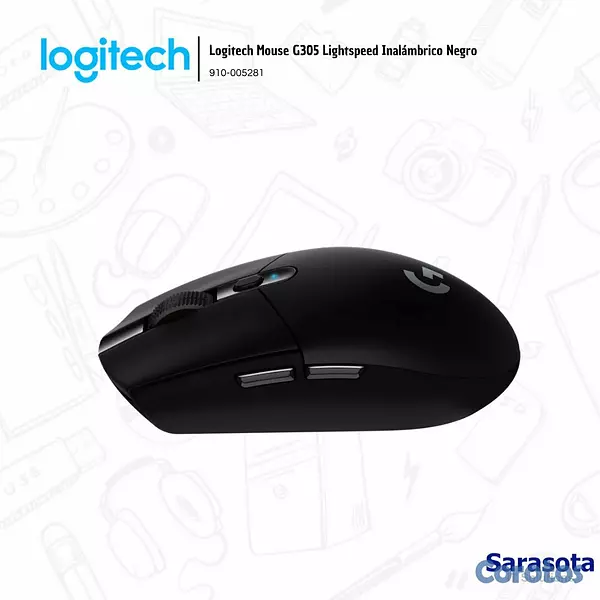 accesorios para electronica - Logitech Mouse G305 Lightspeed Inalámbrico Negro ( 4