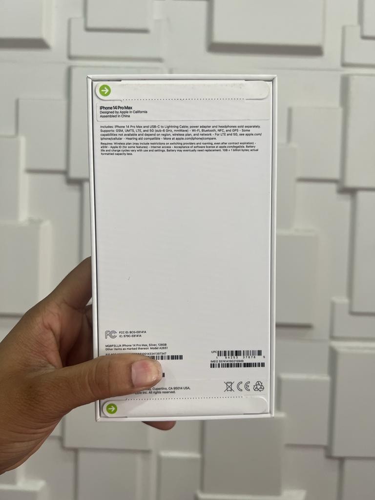 celulares y tabletas - iPhone 14 Pro Max E-sim 128gb Silver Sellado 2