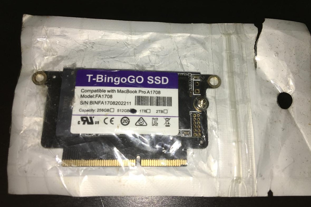 computadoras y laptops - Unidad de Disco Apple SSD 512 GB para MacBook Pro  2