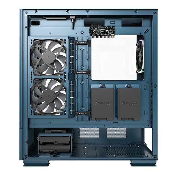 computadoras y laptops - Case MONTECH SKY TWO BLUE 4