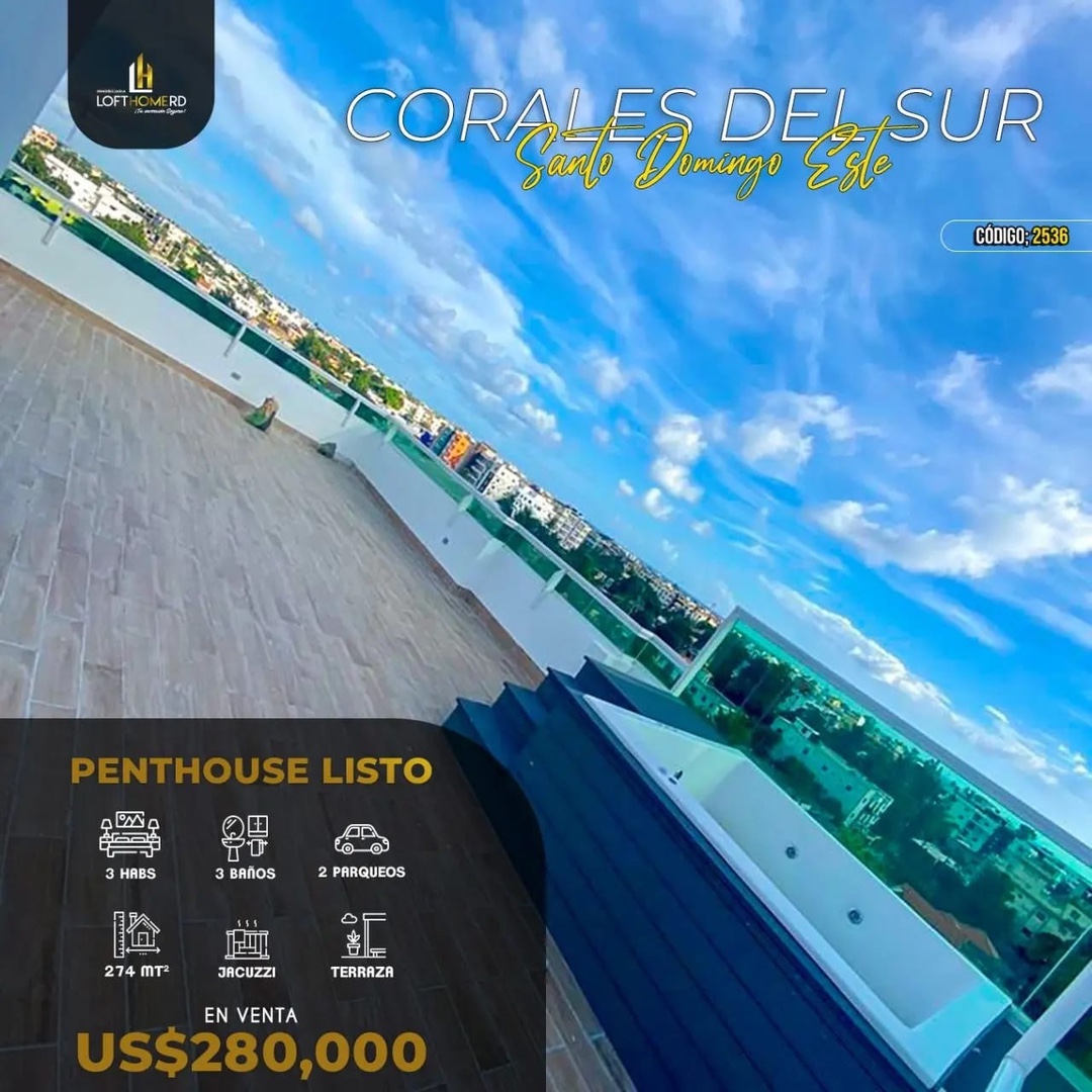 apartamentos - Penthouse en corales del sur con 274mts Santo Domingo  1