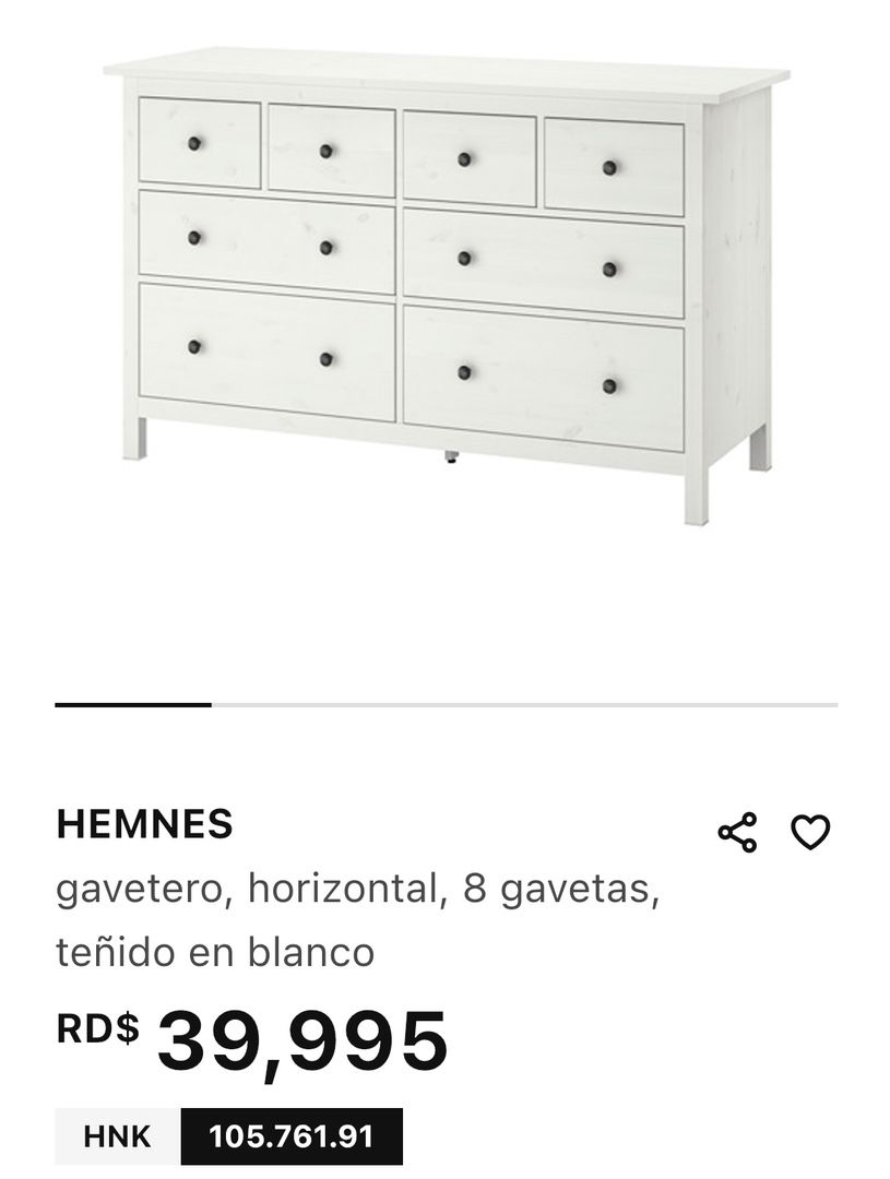 muebles y colchones - Gavetero Hemnes de Ikea 5
