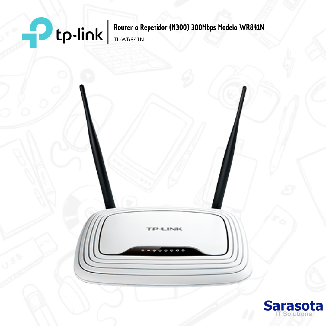 accesorios para electronica - Router o Repetidor (N300) 300Mbps Modelo WR841N 2