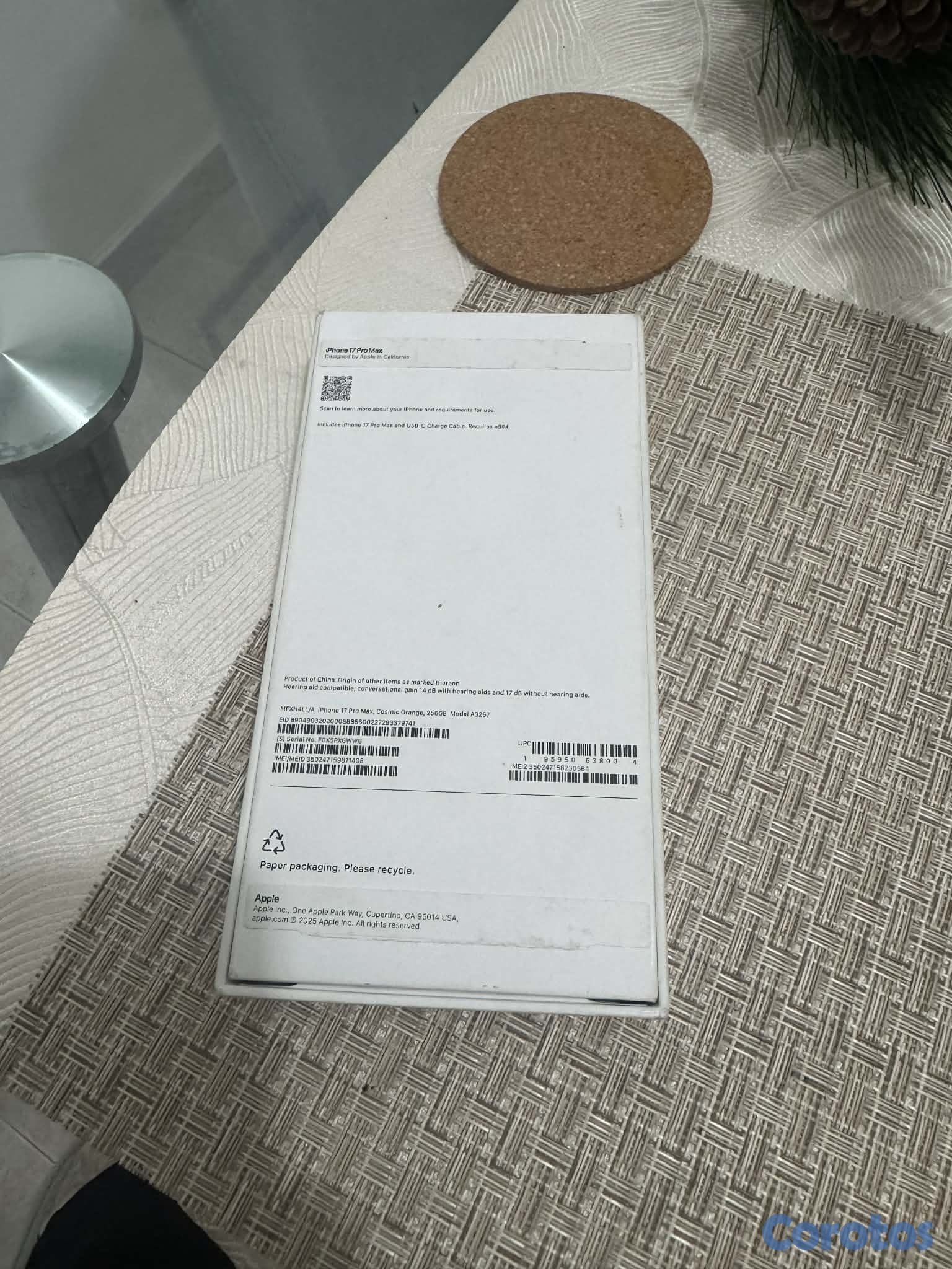 celulares y tabletas - iPhone 17 pro Max de 256 bloqueado de red 
open box  4