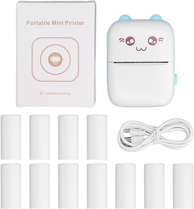 impresoras y scanners - Mini impresora bluetooth termica diseno de gatito 6