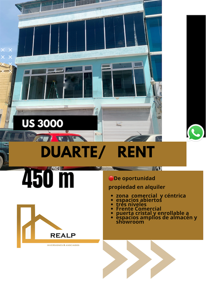 oficinas y locales comerciales - Local en la Duarte 450 metros