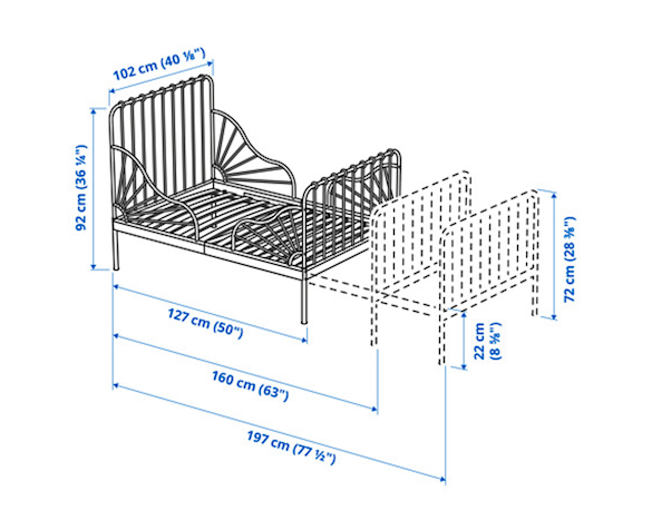 muebles y colchones - Cama Extensible IKEA + Colchón Extensible 2