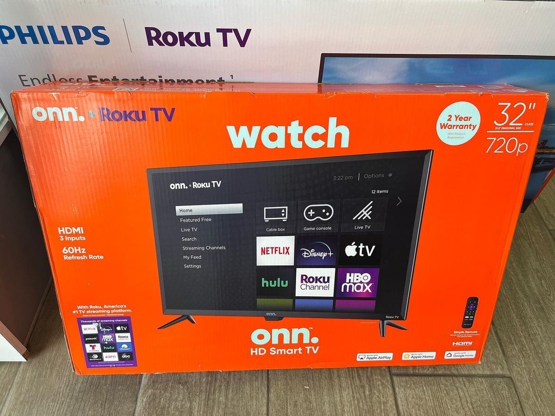 tv - ONN 32" Class HD (720P) Roku Android Smart LED TV (100012589) Wireless Streaming
