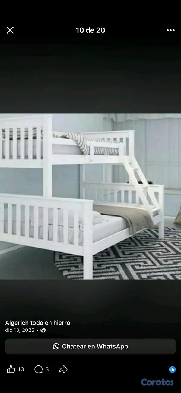muebles y colchones - CAMAROTE EN HIERRO GALVANIZADO  3
