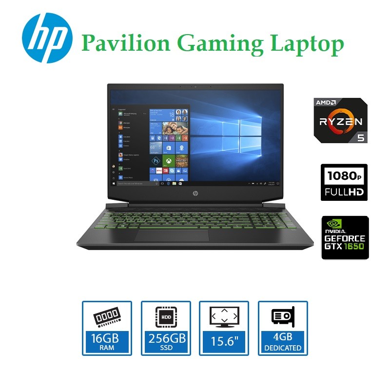 computadoras y laptops - HP Pavilion Gaming Laptop 2020 - Ryzen 7 4600H | GTX 1650 4GB | 16GB DDR4 | SSD 