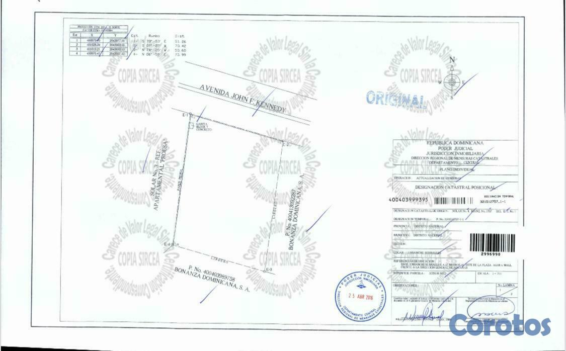 solares y terrenos - Terreno comercial alquiler JFK Kennedy Santo Domingo 3