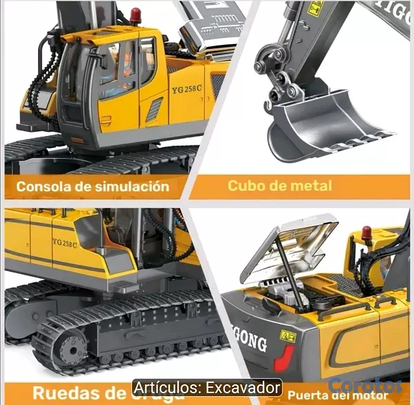juguetes - Excavador de control remoto 5