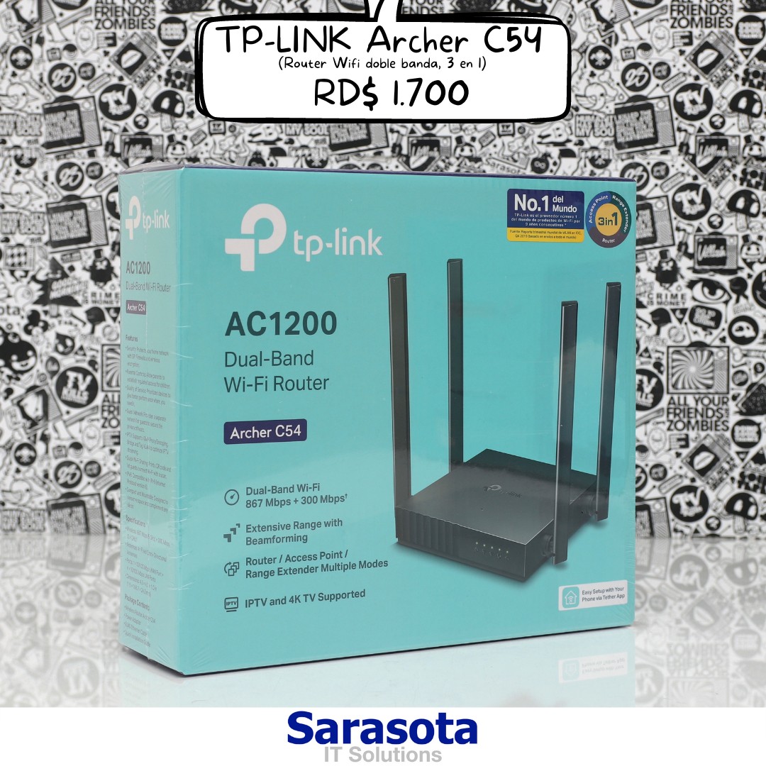 otros electronicos - TP-Link Router Archer C54 AC1200 Somos Sarasota