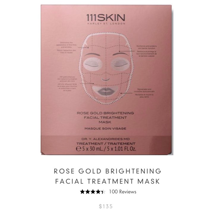 salud y belleza - 111 skin rose gold mask