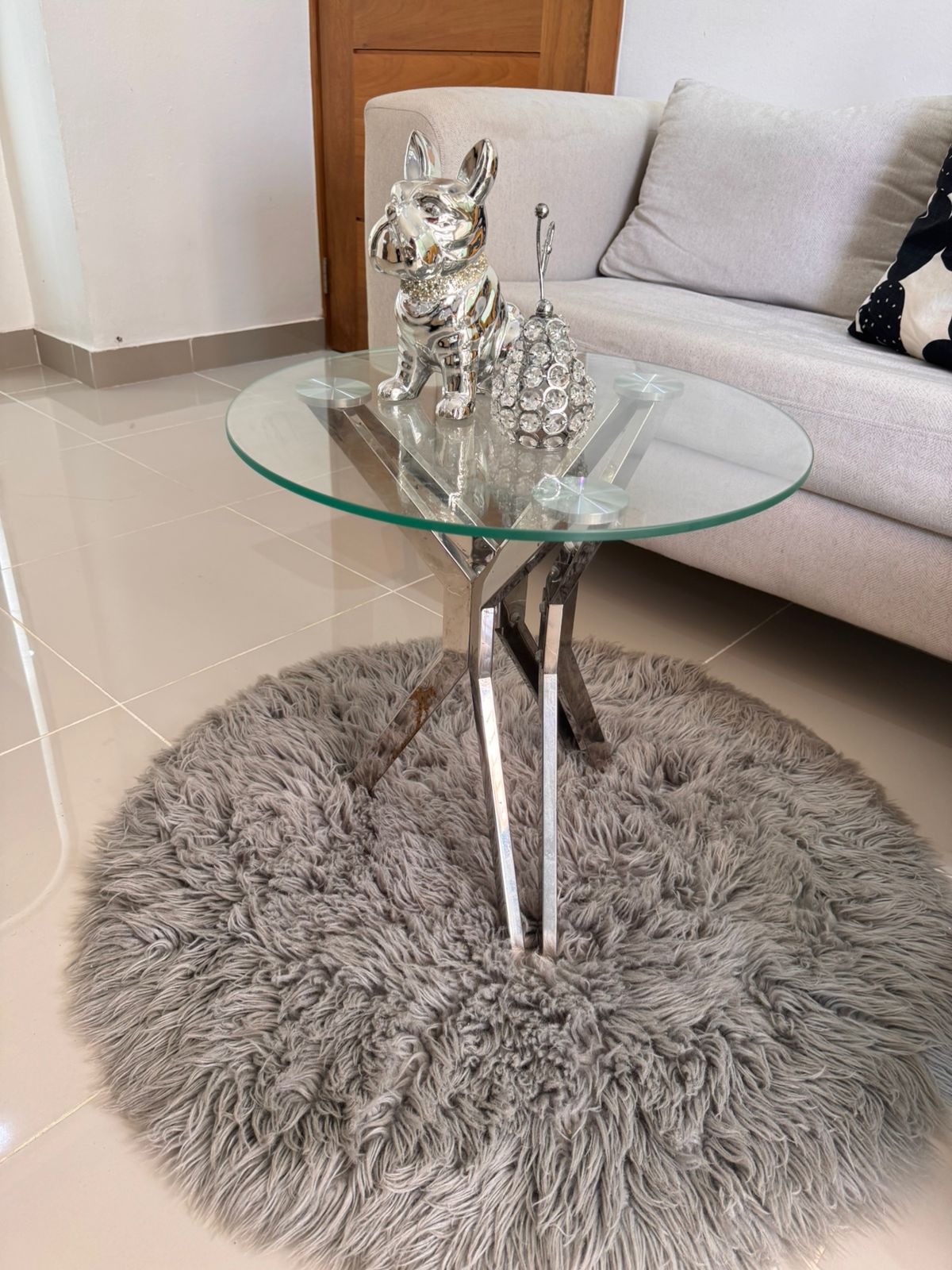 decoración y accesorios - Venta Mesita de cristal 