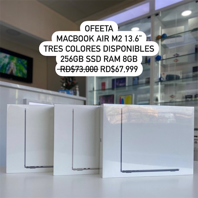 computadoras y laptops - MacBook Air M2 2022 13.6” 256GB RAM 8GB Nuevas Selladas 0