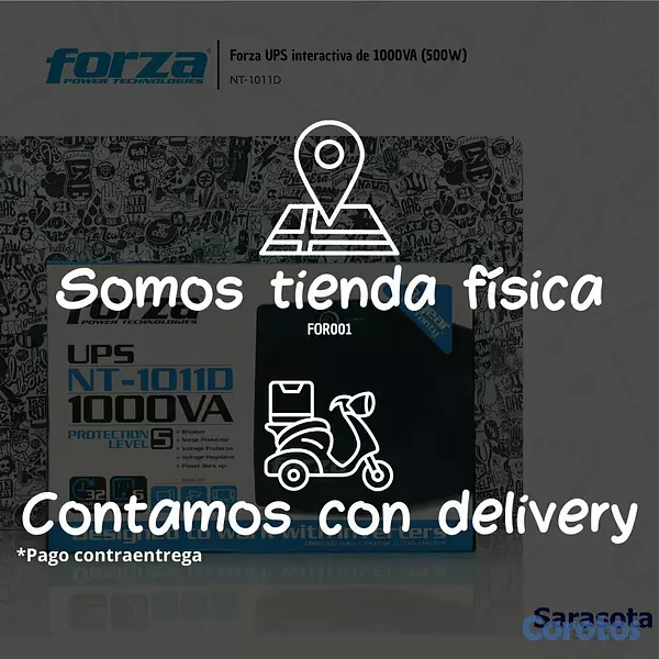 otros electronicos - Forza UPS NT-1011D 6 Tomas 1000VA 500W 3