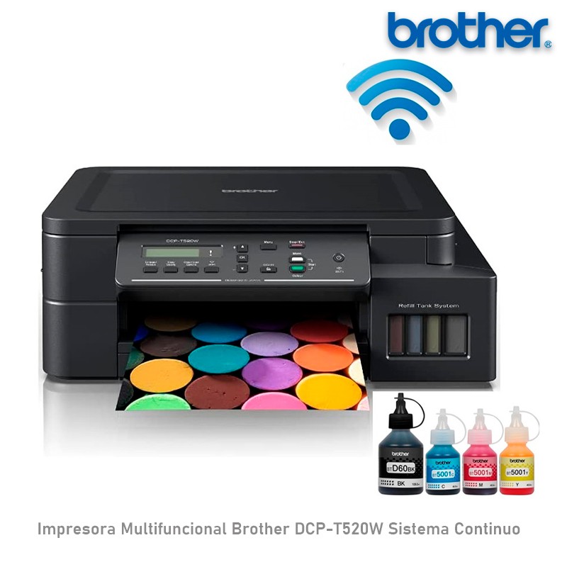 impresoras y scanners - MULTIFUNCIONAL  BROTHER INKBENEFIT TANK DCPT520DW,  (ESCANER< COPIADORA, IMPRESO