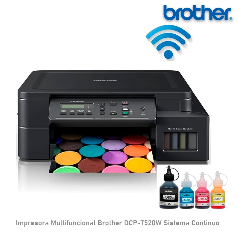 impresoras y scanners - MULTIFUNCIONAL  BROTHER INKBENEFIT TANK DCPT520DW,  (ESCANER< COPIADORA, IMPRESO 1