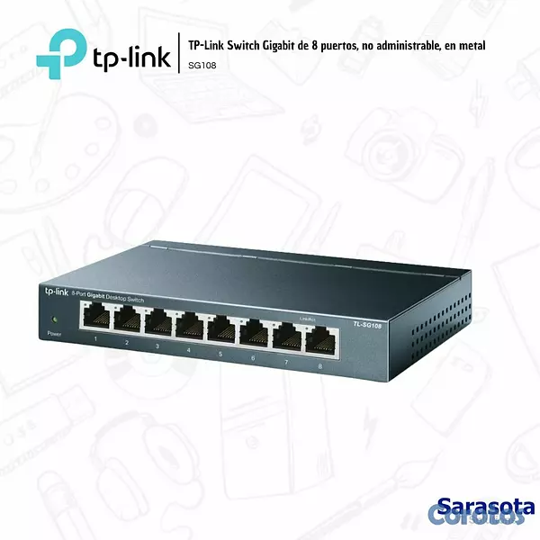 accesorios para electronica - TP-Link Switch 8 Puertos SG108 2