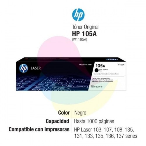 impresoras y scanners - TONER HP 105A - W1105A TOTALMENTE ORIGINAL EN ESPECIAL  0