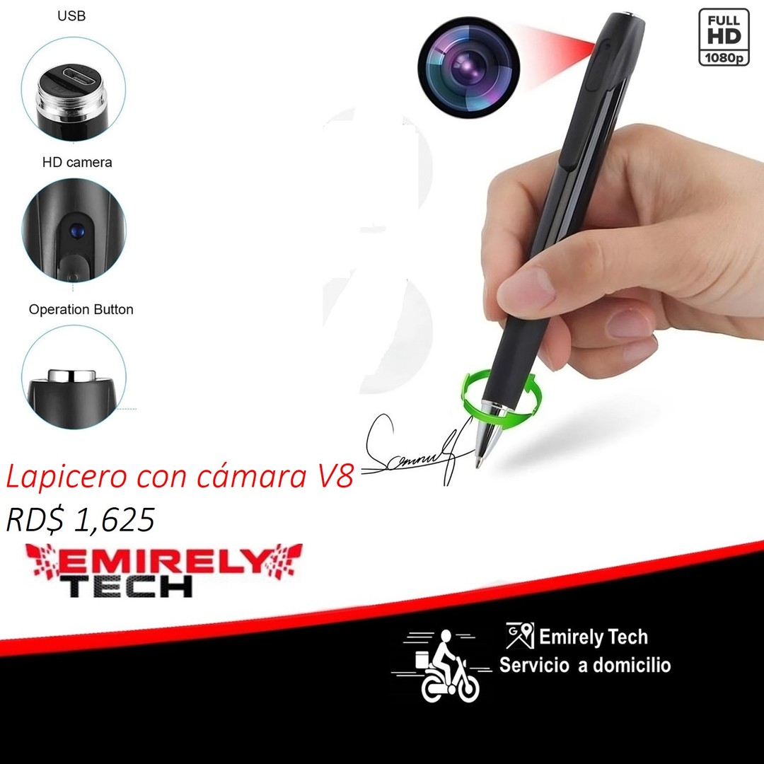 equipos profesionales - Lapicero con camara V8 Full HD Lapicero Grabador V8 Full HD 0