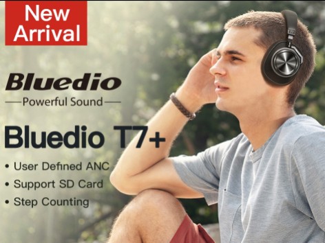 camaras y audio - Auricular profesional Bluedio T7 Plus, conexión  bluetooth + cable. 9