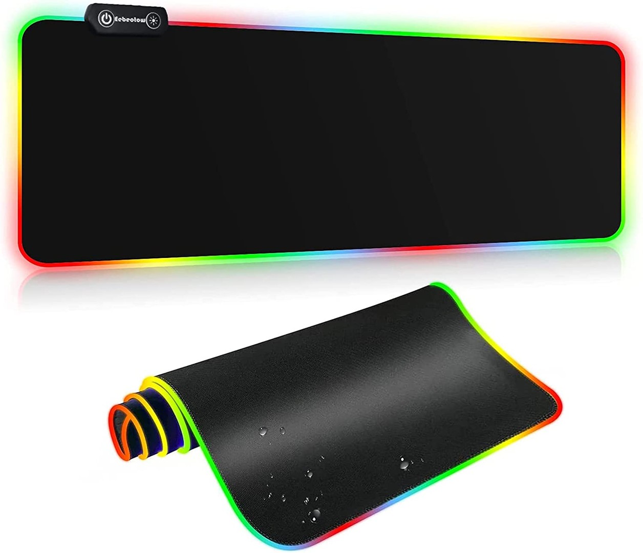 accesorios para electronica - Mousepad Gaming HY-001 RGB de escritorio para Teclado y mouse, Goma Impermeable  2