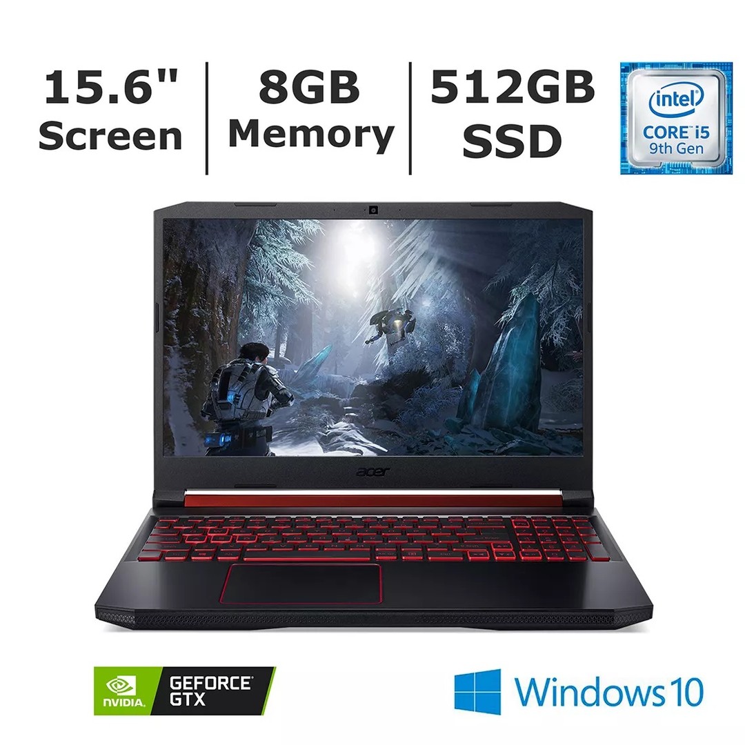 computadoras y laptops - Laptop ACER NITRO 5 CORE i5 9300H 2.5 8GB RAM DRR4 512GB M.2 GTX 1650 NVIDIA