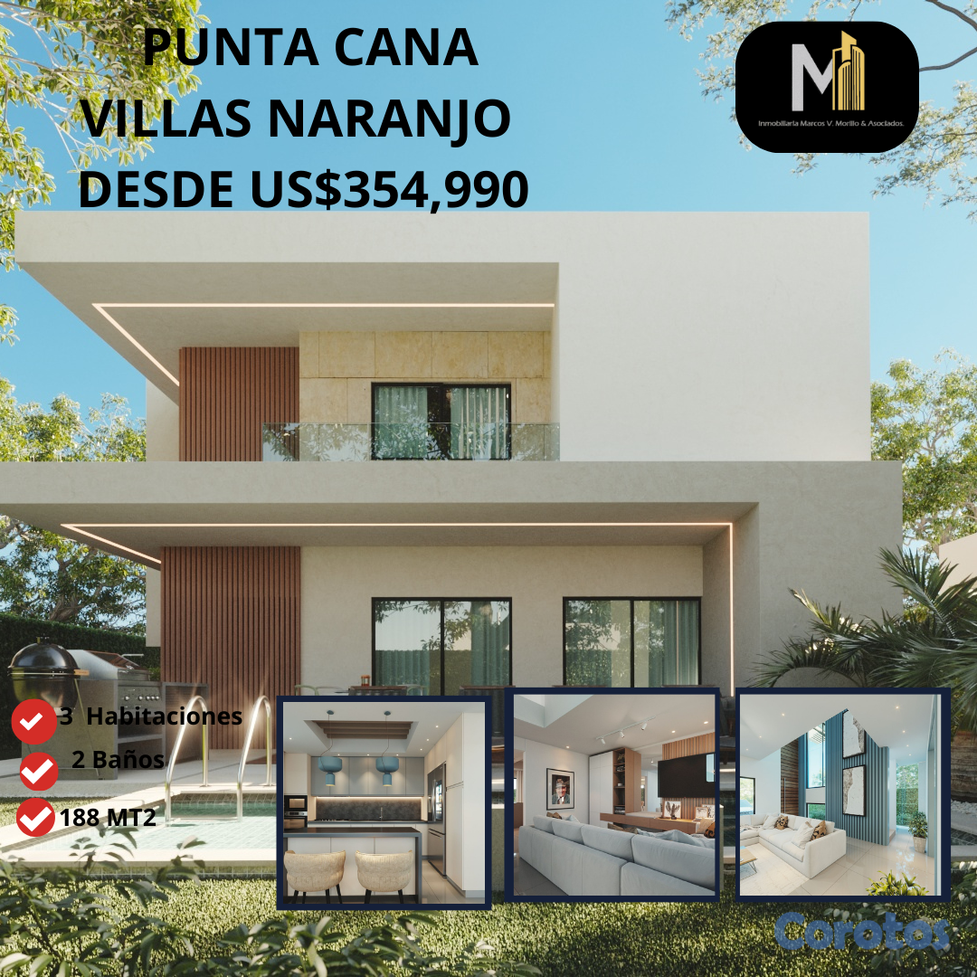 casas vacacionales y villas - Vendo Villas NARANJO/ PUNTA CANA 7