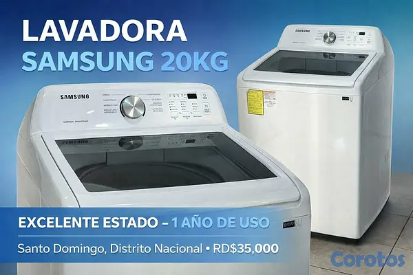 electrodomesticos - Lavadora Samsung WA20A3353GW/AP – 20KG – Excelente 5