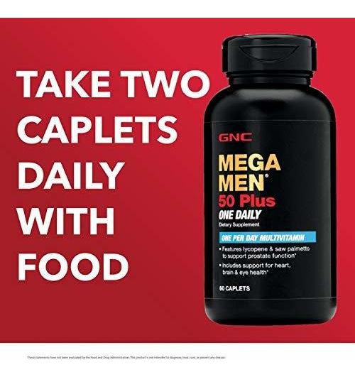 Salud y Equipamiento Médico - Gnc Mega Men 50 Plus Una Multivitamina Diaria Para Hombres 5