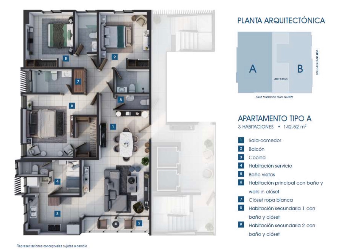 apartamentos - Venta de Apartamentos en Evaristo Morales 3