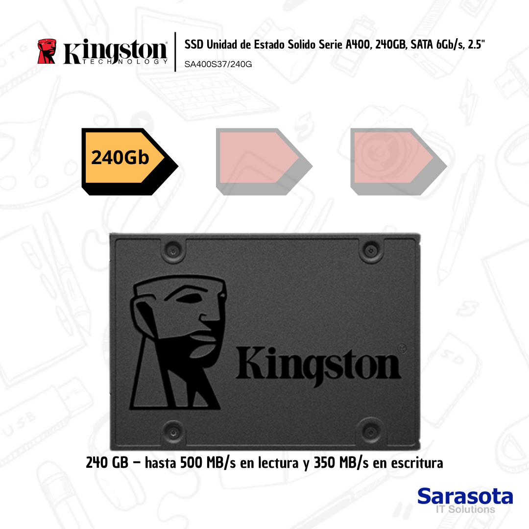 accesorios para electronica - Kingston SSD de 240Gb Serie A400 0