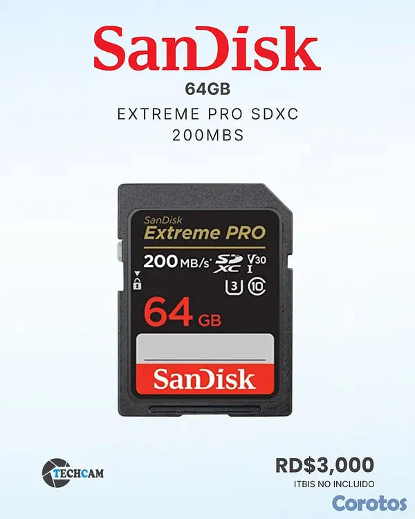 camaras y audio - MEMORIAS PARA CAMARA SANDISK 9