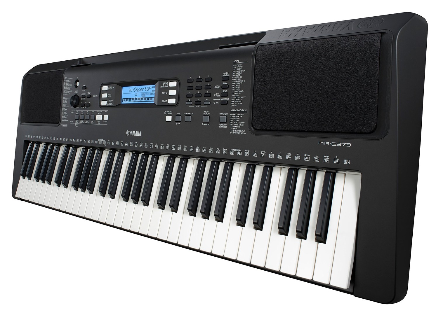 instrumentos musicales - Yamaha PSR E373 piano digital 61 teclas. Fuente de alimentación incluida.