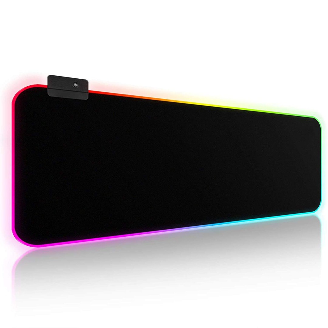 accesorios para electronica - Mousepad Gaming HY-001 RGB de escritorio para Teclado y mouse, Goma Impermeable  3