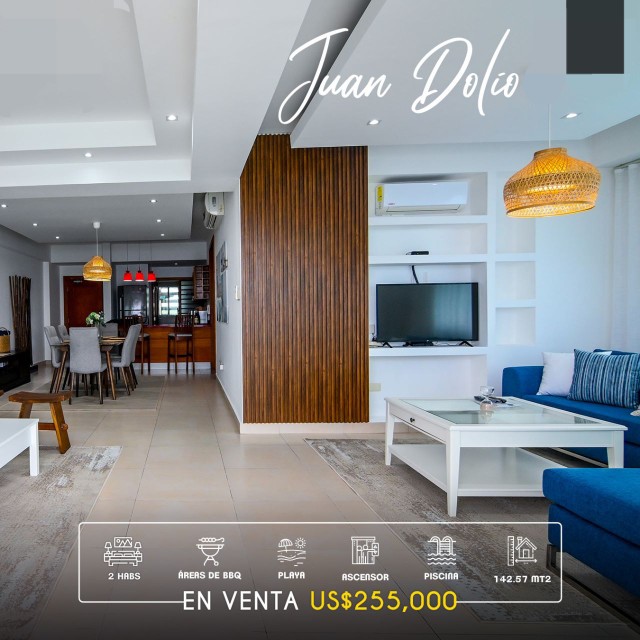 apartamentos - "JUAN DOLIO" ENCANTADOR APART. FRENTE A LA PLAYA. TORRE ATABEY II. 2