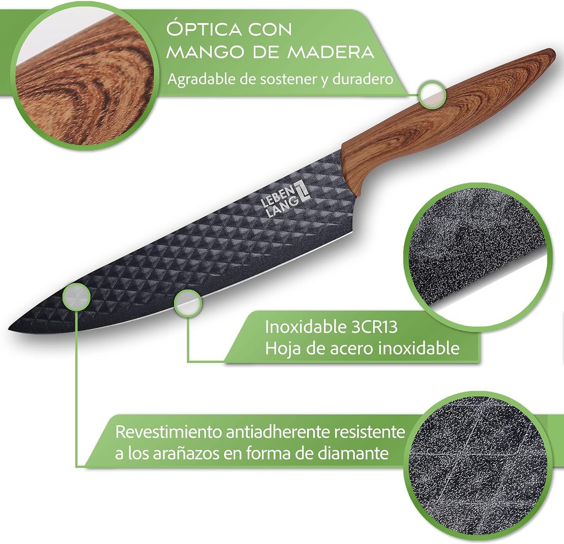 cocina - Set de cuchillos cocina 7 piezas con pelador y tijeras. 6