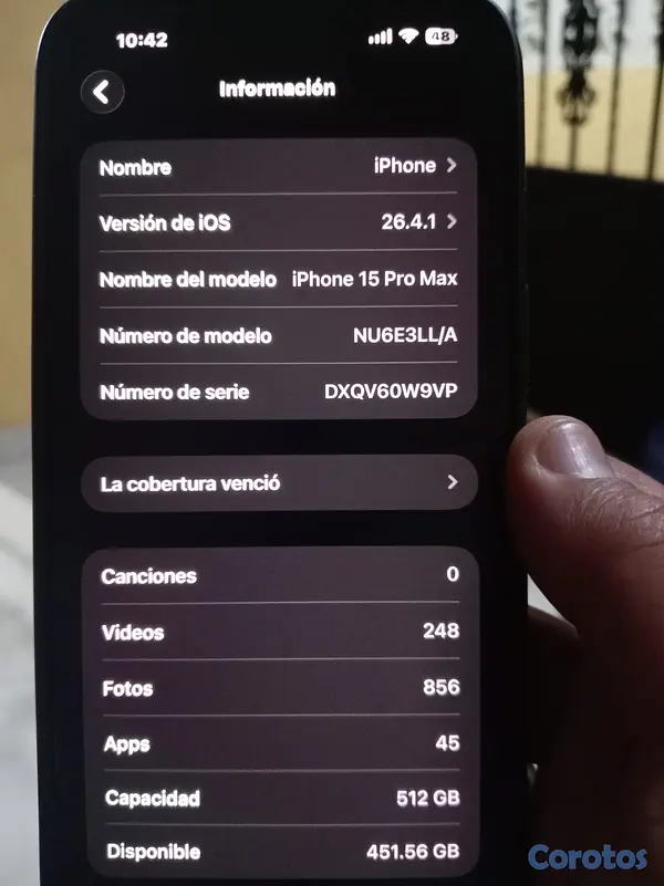 celulares y tabletas - IPhone 15 pro Max 512gb 6