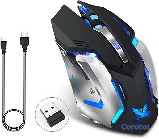 accesorios para electronica - Mouse gaminng X70, 2.4 GHz inalámbrico recargable 1