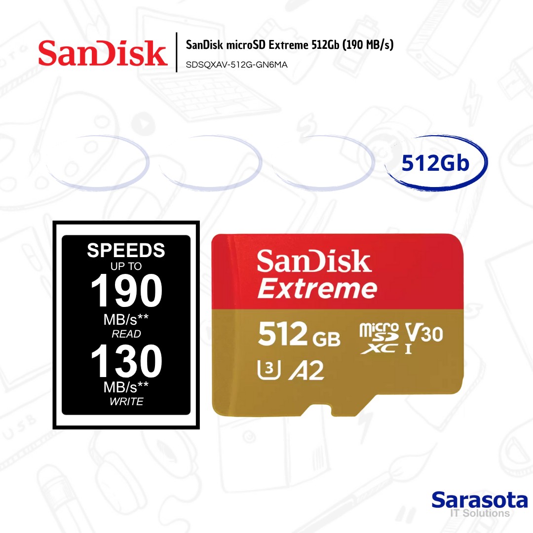 accesorios para electronica - MicroSD 512Gb SanDisk Extreme (190 MB/s) 2