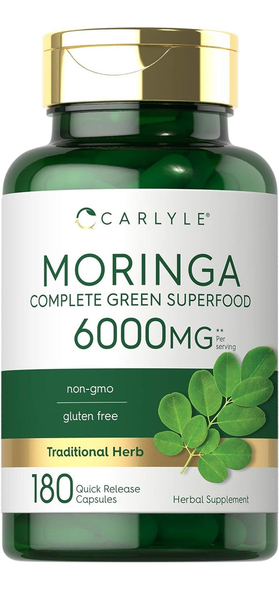 Salud y Equipamiento Médico - Moringa Oleifera | 180 Capsulas - Carlyle 1