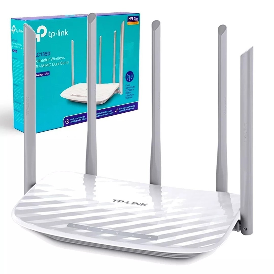 computadoras y laptops - Router Inalámbrico TP-LINK de Doble Banda  C60 AC1350  Wireless Dual Band 