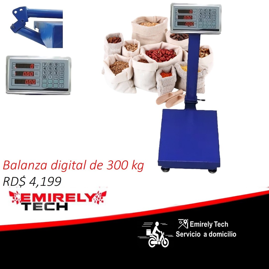 equipos profesionales - Balanza Bascula Peso Digital Para Empresas 300kg