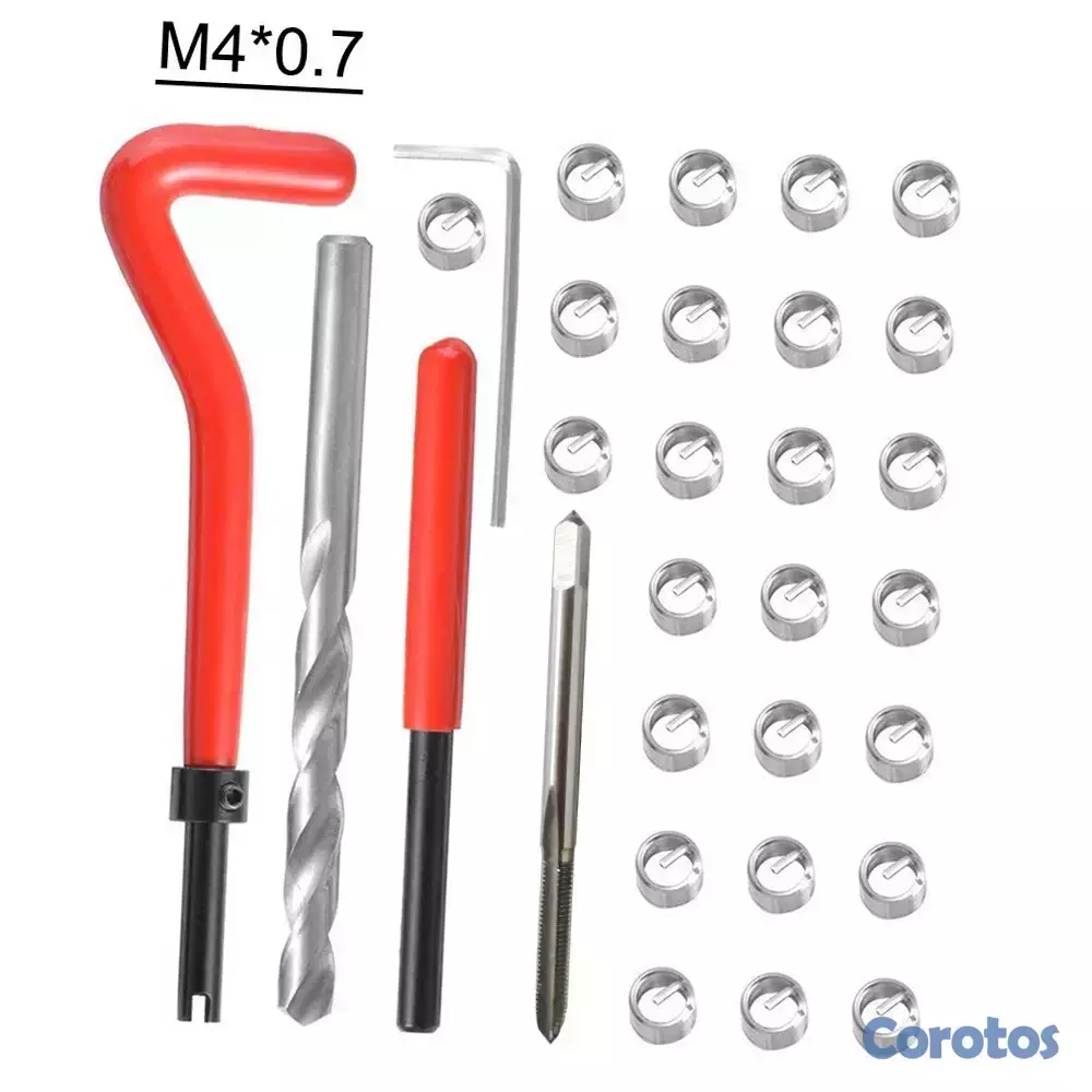 accesorios para vehiculos - Kit de insertos de reparación de roscas métricas M 3