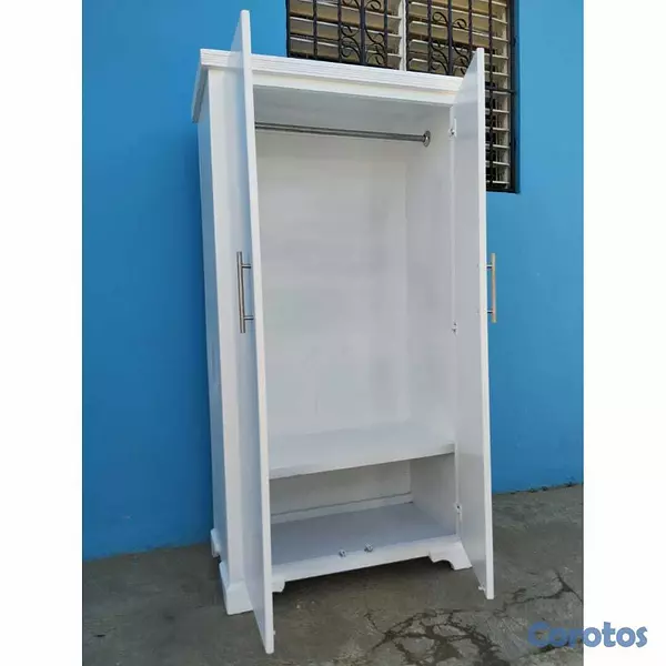 muebles y colchones - Closet de dos puertas blanco pequeño  5