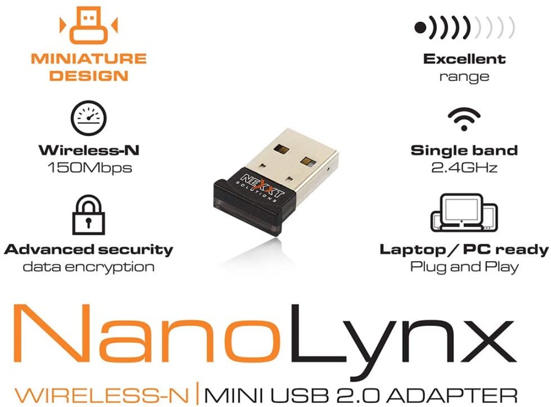 computadoras y laptops - ADAPTADOR DE RED USB WIFI NEXXT NANOLYNX, 2.4GHZ/150MBPS, 802.11B/G/N. 1