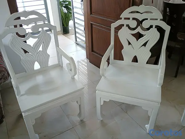muebles y colchones - Juego de sala clásico 100% caoba 4